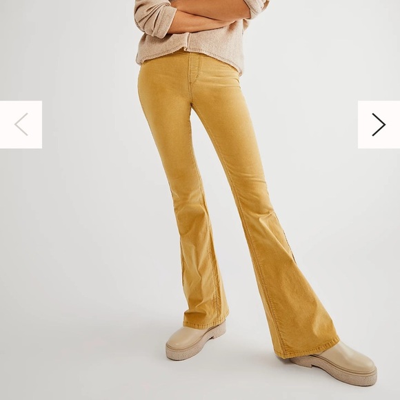 Free People Pants - Free People Pull On Corduroy Flares